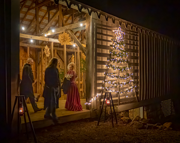 Hardman Farm - Victorian Christmas; Guests in the barn